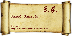 Bazsó Gusztáv névjegykártya