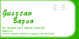gusztav bazso business card